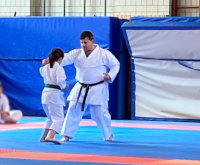 Paulina bei einer Kumite-Übung mit Marcus Gutzmer